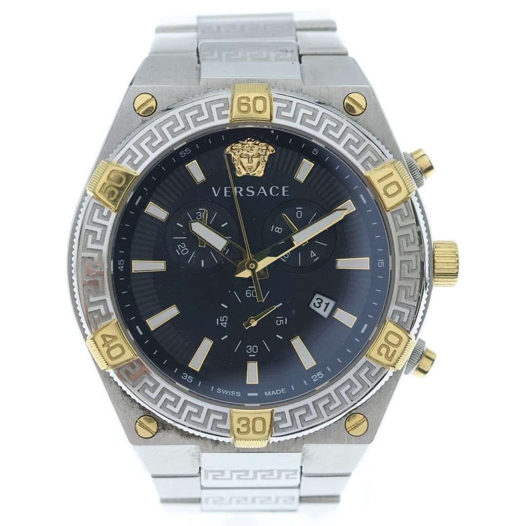 VERSACE(ヴェルサーチ) スポーティー グレカ クロノグラフウォッチ シルバー VESO01123