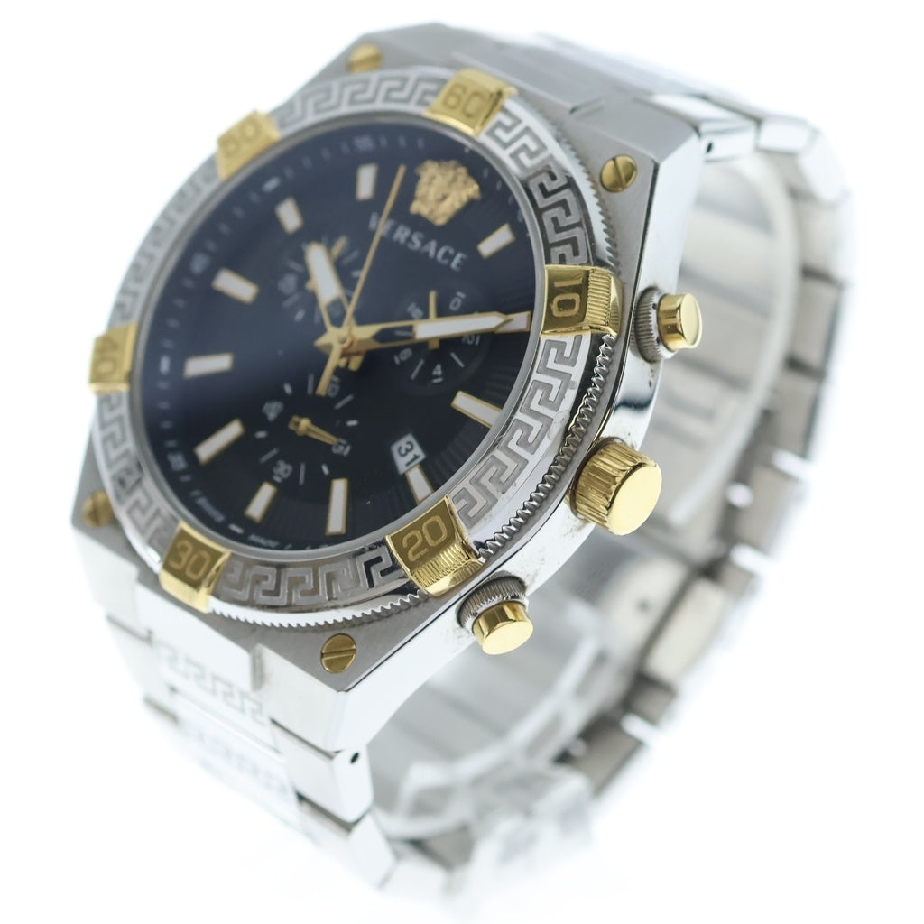 VERSACE(ヴェルサーチ) スポーティー グレカ クロノグラフウォッチ シルバー VESO01123
