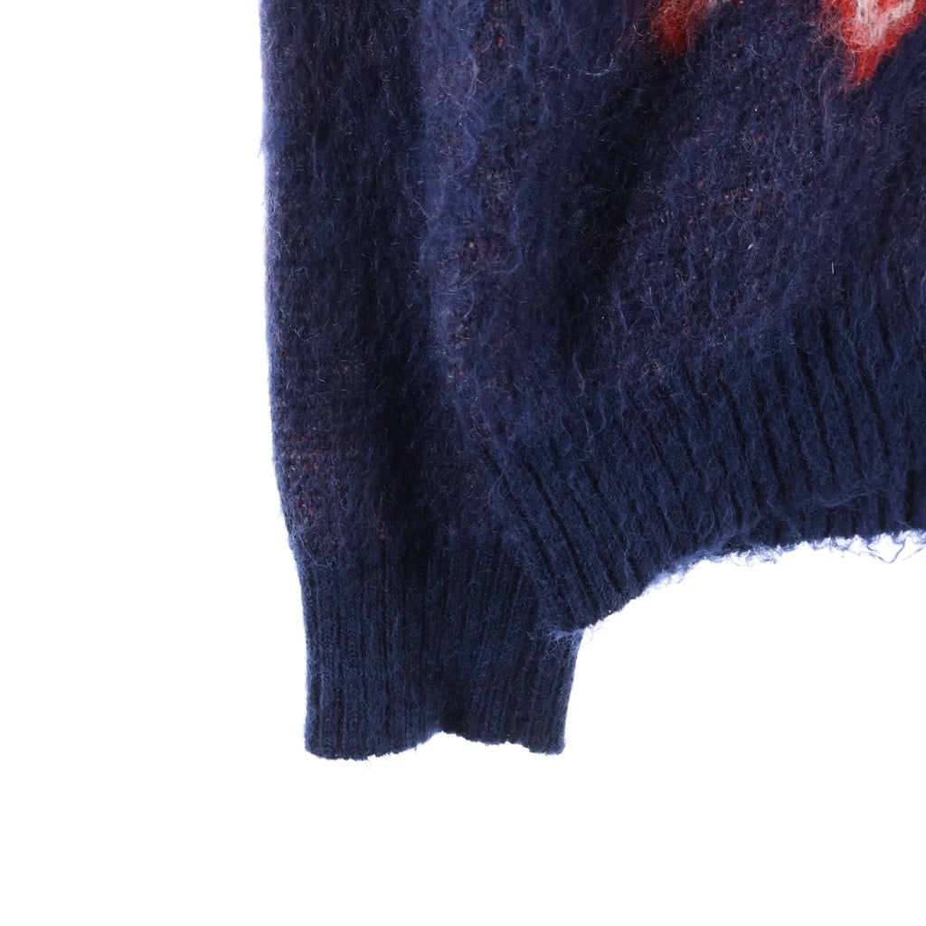 Needles(ニードルス) 19AW パピヨン柄 ボタンアップ モヘアニットカーディガン ブラック FK337