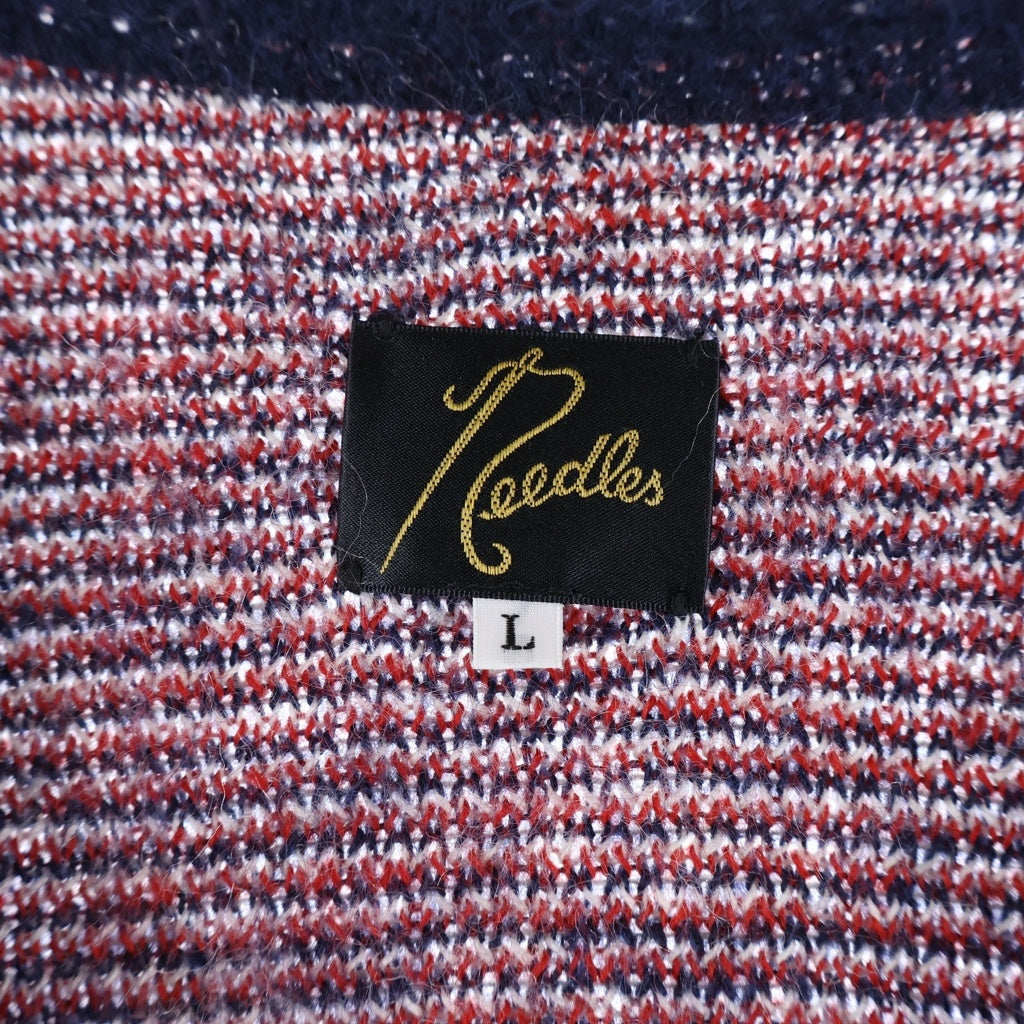 Needles(ニードルス) 19AW パピヨン柄 ボタンアップ モヘアニットカーディガン ブラック FK337