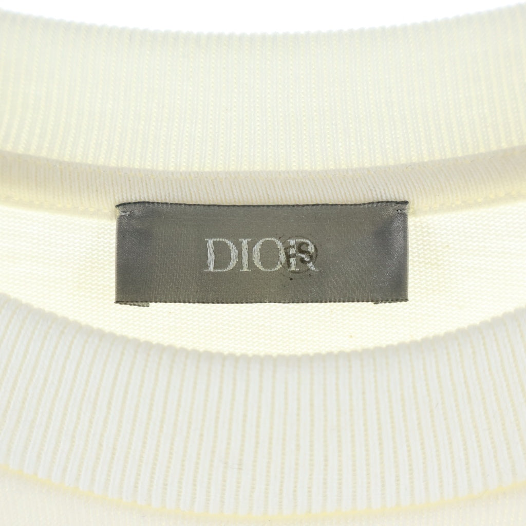 Christian Dior(クリスチャンディオール) 24AW HANDWRITTEN 1947 TEE グラフィックプリント クルーネック半袖カットソーTシャツ ホワイト 493J696F0554