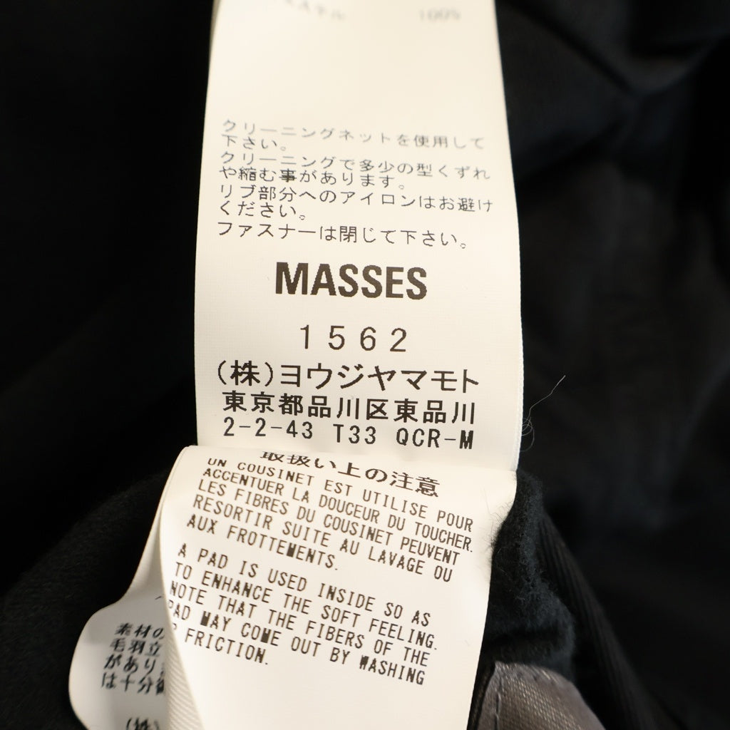 MASSES(マシス) ×YS FOR MEN T/C WORK JACKET ワイズフォーメン ジップアップワークジャケット ブラック