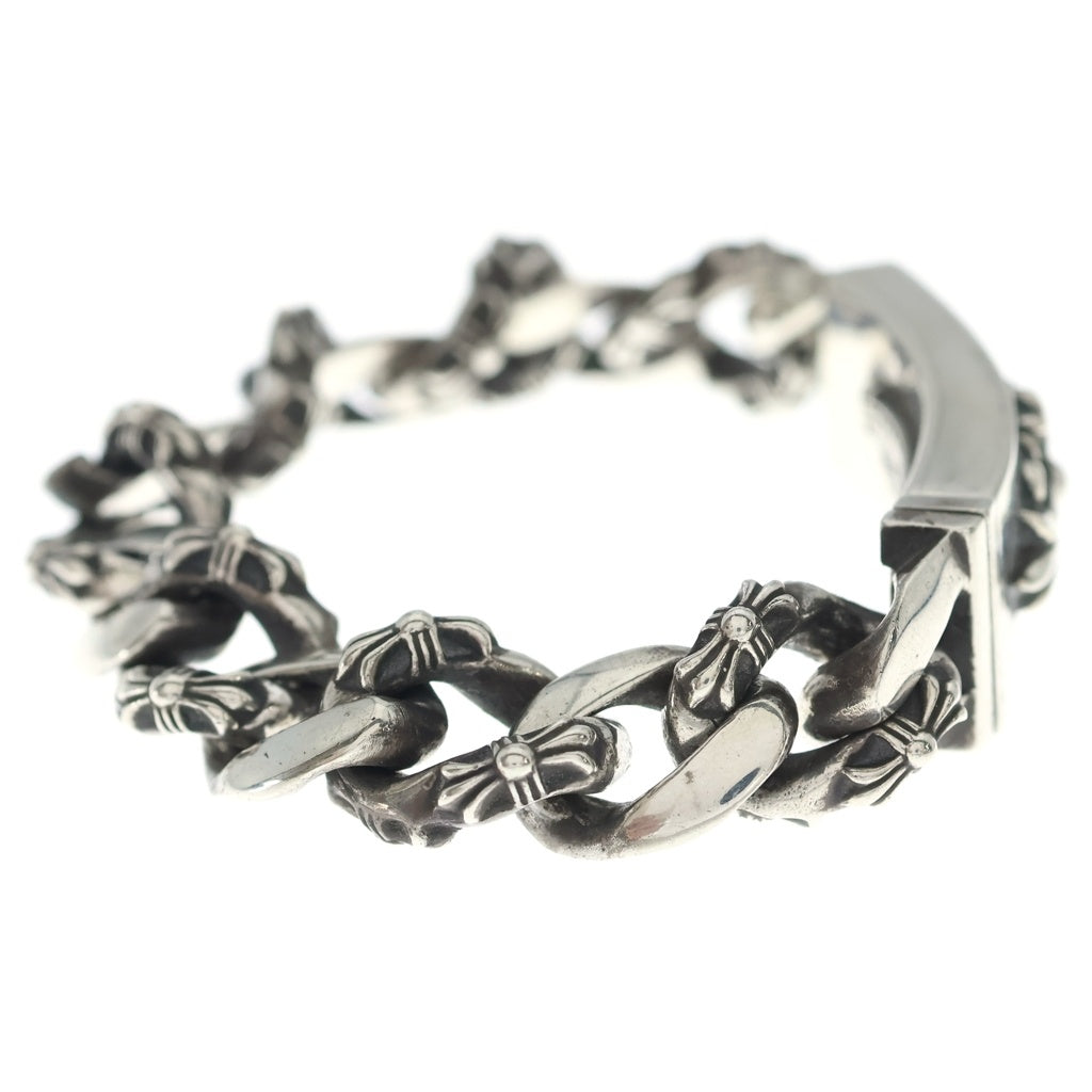 CHROME HEARTS(クロムハーツ) ID FLORAL CRS フローラルクロスIDファンシーリンク ブレスレット 13LINK シルバー BCA166