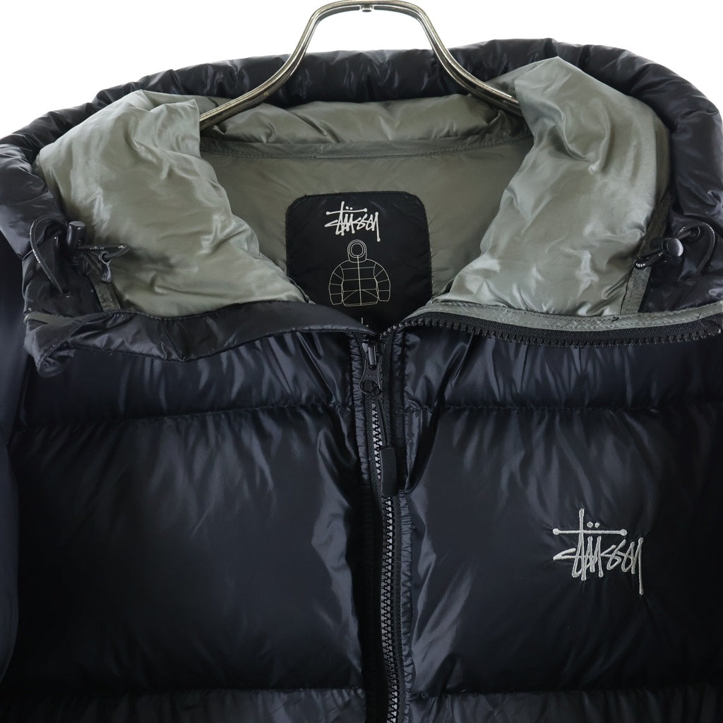 STUSSY(ステューシー) MICRO RIPSTOP DOWN PARKA マイクロリップストップ フーデットダウンジャケット ブラック 115685