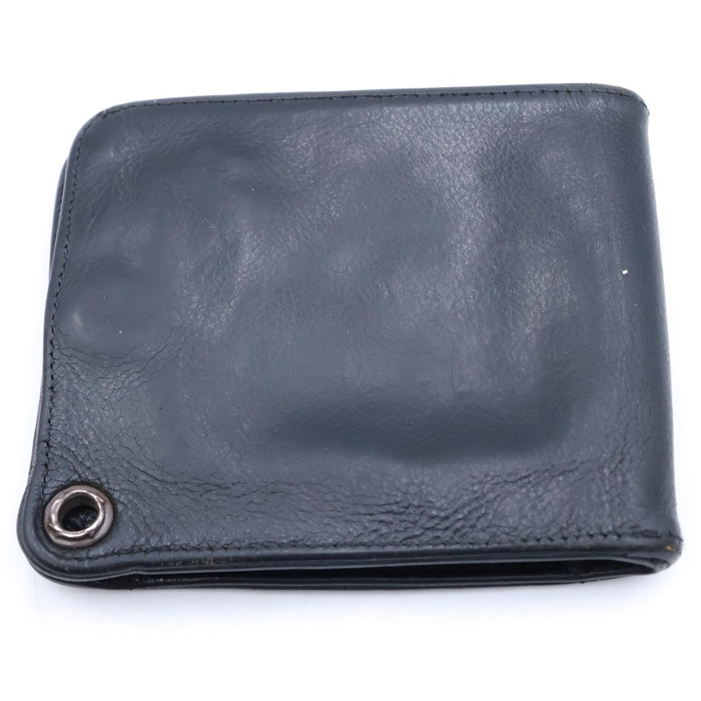 CHROME HEARTS(クロムハーツ) 1SNAP 1スナップ クロスボタンレザーウォレット財布 ブラック