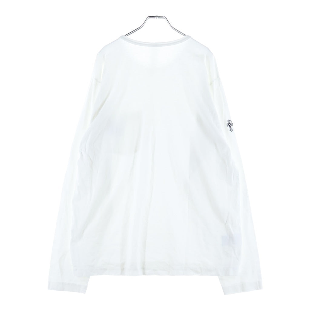 CHROME HEARTS(クロムハーツ) Grp Y Not Light Work Long Sleeve Tee ワイノット ライトワーク ロゴ刺繍 ロングスリーブTシャツ 長袖カットソー ホワイト
