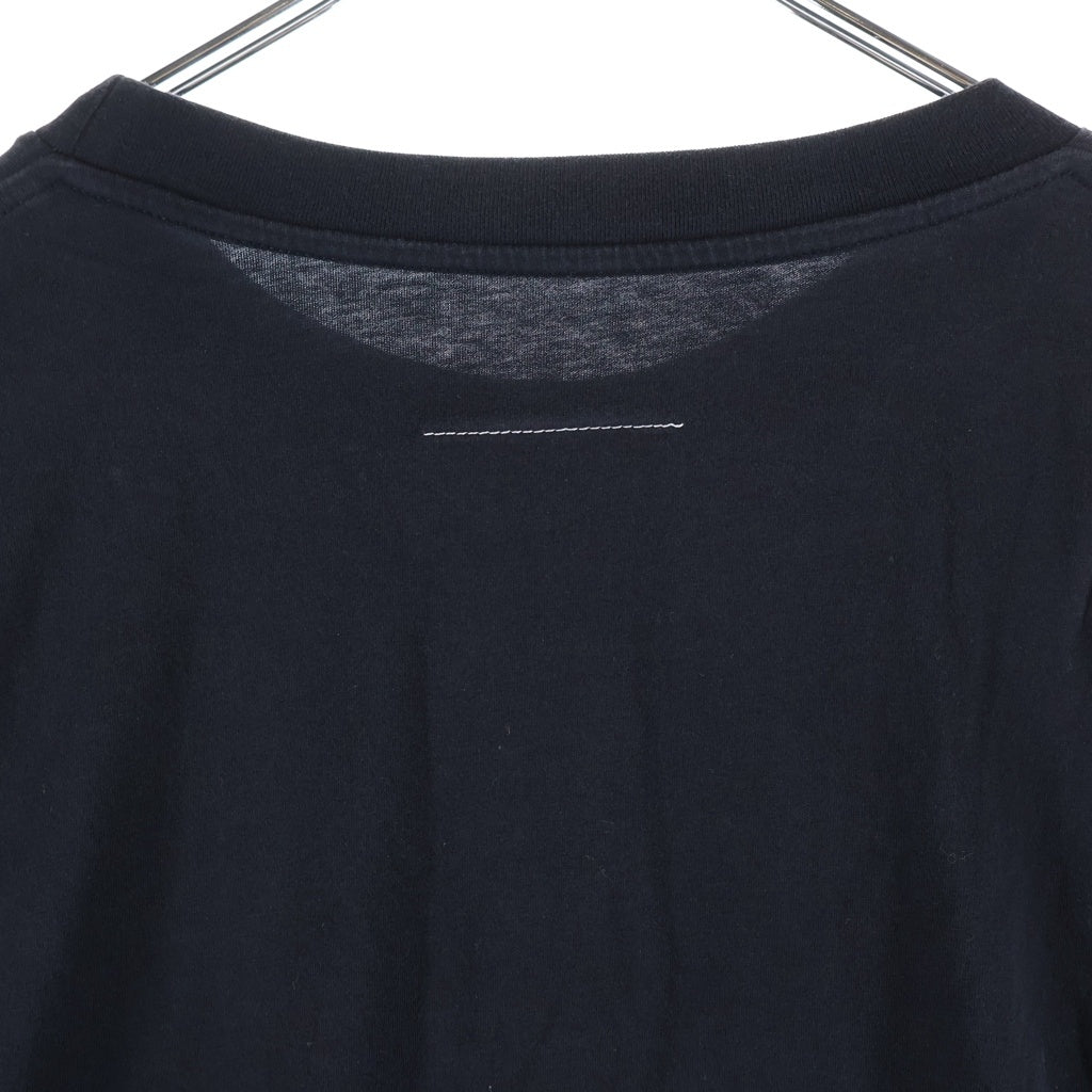MM6 Maison Margiela(エムエムシックスメゾンマルジェラ) 25AW ナンバリングロゴ クルーネック長袖Tシャツ ロングスリーブカットソー ブラック SH0GC0034 S24312