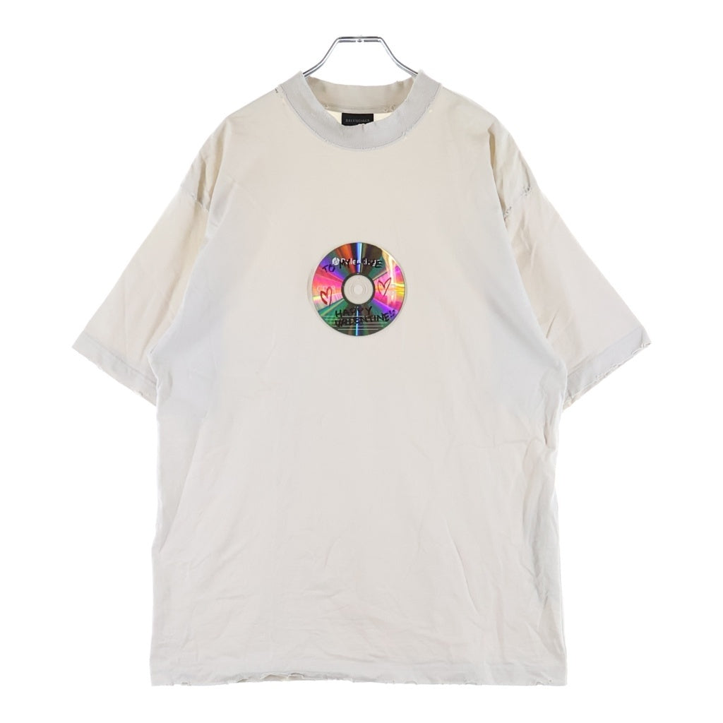 BALENCIAGA(バレンシアガ) TO MY LOVE HAPPY VALENTINE TEE CD半袖Tシャツ カットソー ベージュ 764235 TQVE4