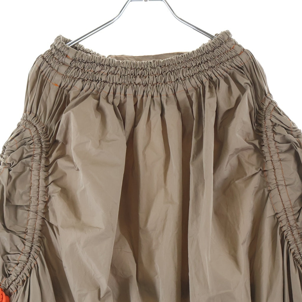 NO BRAND(ノーブランド) PAULA CANOVAS DEL VAS Parachute Skirt パウラカノヴァスデルヴァス パラシュートスカートブラウン レディース