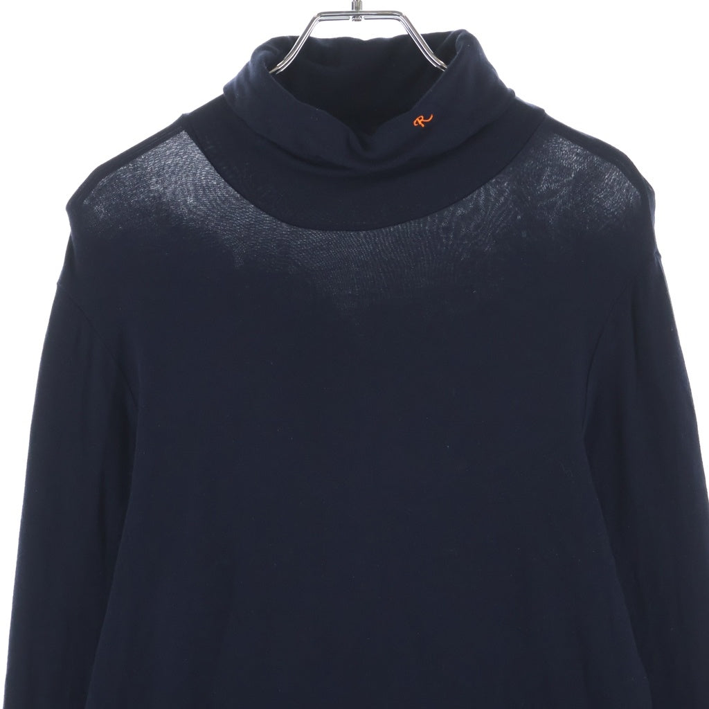 RAF SIMONS(ラフシモンズ) 04-05AW ネックR刺繍 タートルネック長袖Tシャツカットソー ブラック