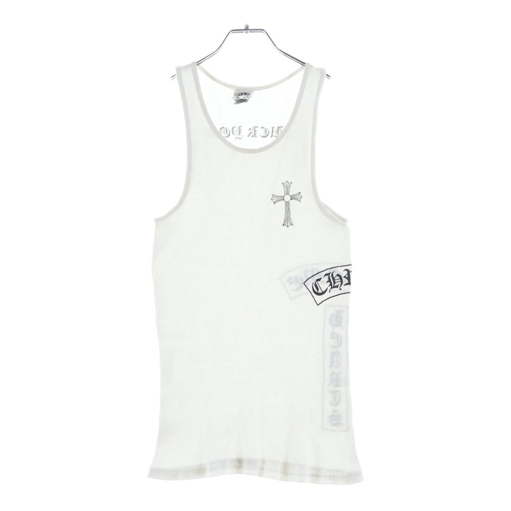 CHROME HEARTS(クロムハーツ) OLD T-BAR LOGO BACK FACKYOU PRONT TANK TOP オールド ティーバーロゴ バックファックユープリント タンクトップ ホワイト