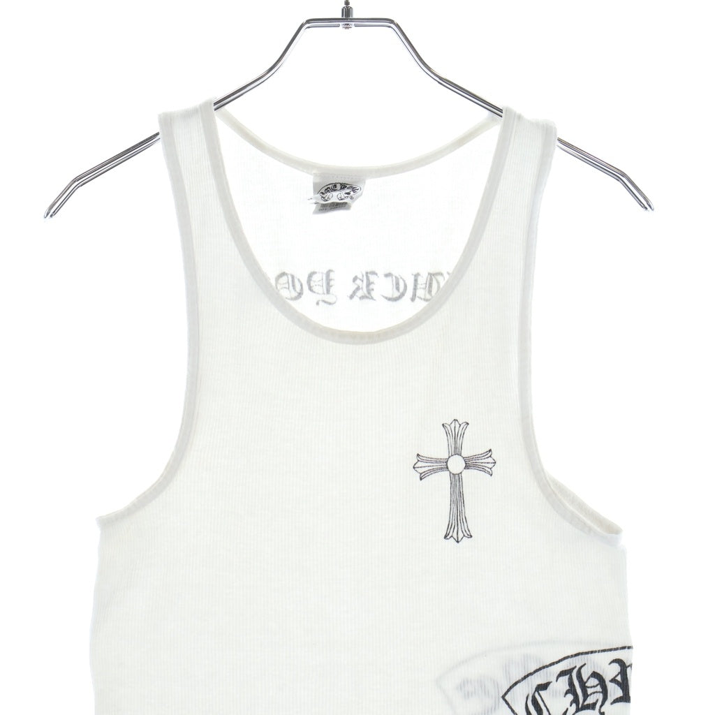 CHROME HEARTS(クロムハーツ) OLD T-BAR LOGO BACK FACKYOU PRONT TANK TOP オールド ティーバーロゴ バックファックユープリント タンクトップ ホワイト