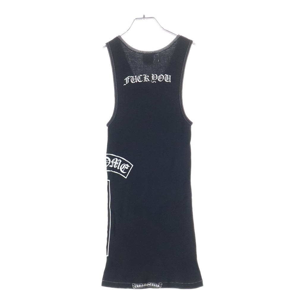 CHROME HEARTS(クロムハーツ) OLD T-BAR LOGO BACK FACKYOU PRONT TANK TOP オールド ティーバーロゴ バックファックユープリント タンクトップ ブラック