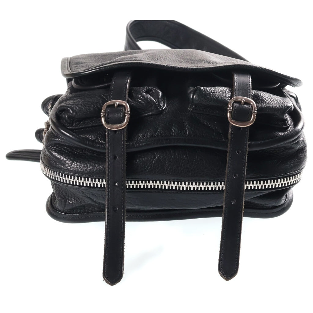CHROME HEARTS(クロムハーツ) SHOULDBR BAG TINY ガンスリンガーストラップレザーショルダーバック ブラック