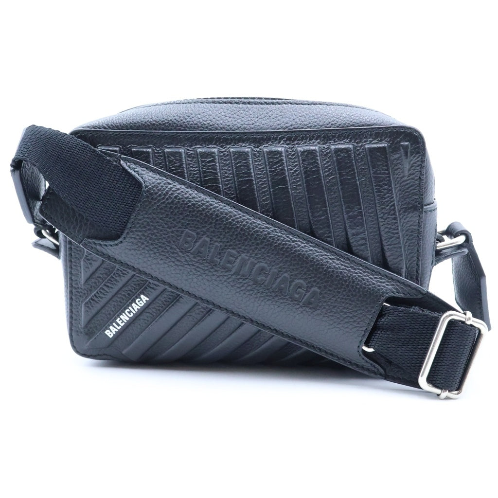 BALENCIAGA(バレンシアガ) CAR CAMERA BAG カー レザーショルダーカメラバック ブラック 693542