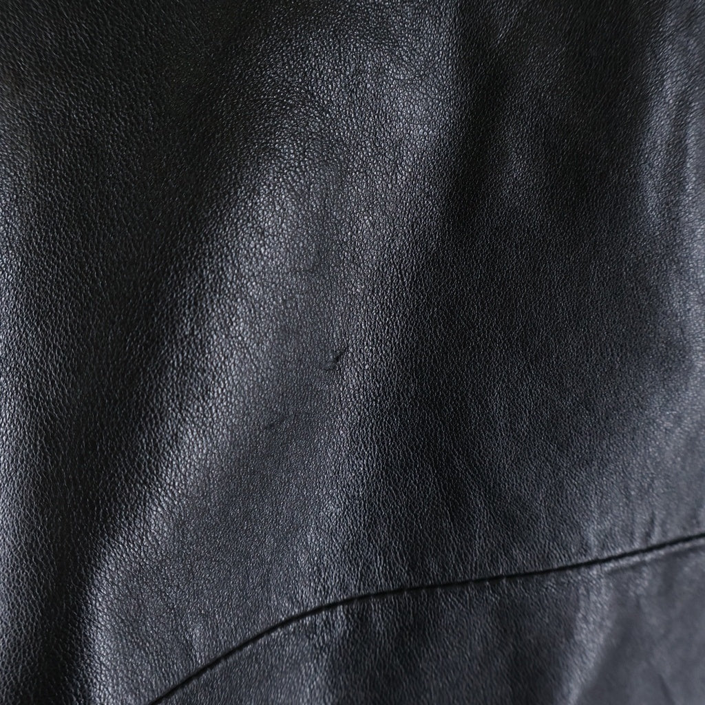 entire studios(エンタイア スタジオ) 25SS Legacy Leather Shirt レザーシャツ 比翼仕立てレザーシャツ ブラック ESU-S25-13008BL