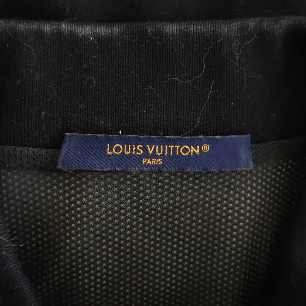 LOUIS VUITTON(ルイヴィトン) 25AW ロゴ刺繍 ジップアップ スポーティージャケット ネイビー/ホワイト RM252MM QBU HTY24W