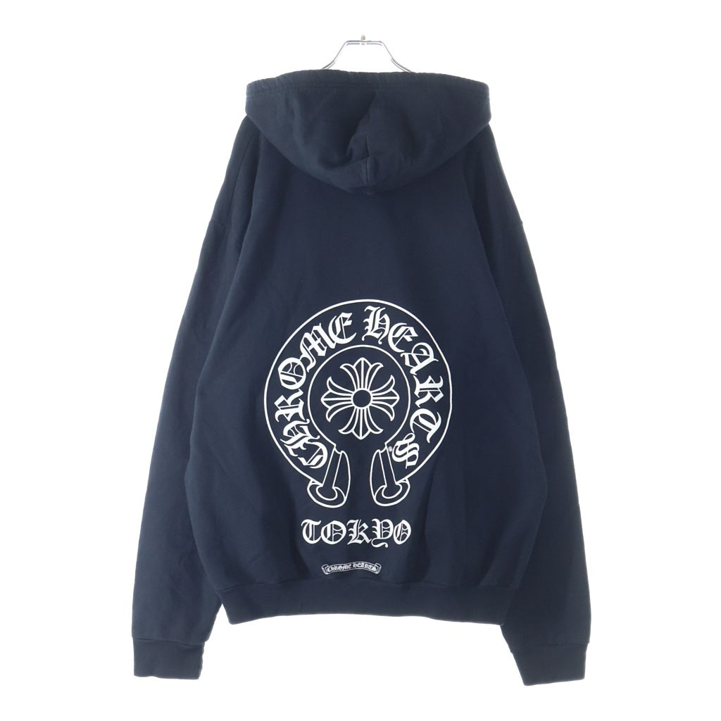 CHROME HEARTS(クロムハーツ) SWTSHRT HD ZIP 東京限定 バックホースシュープリント ジップアップパーカー ブラック