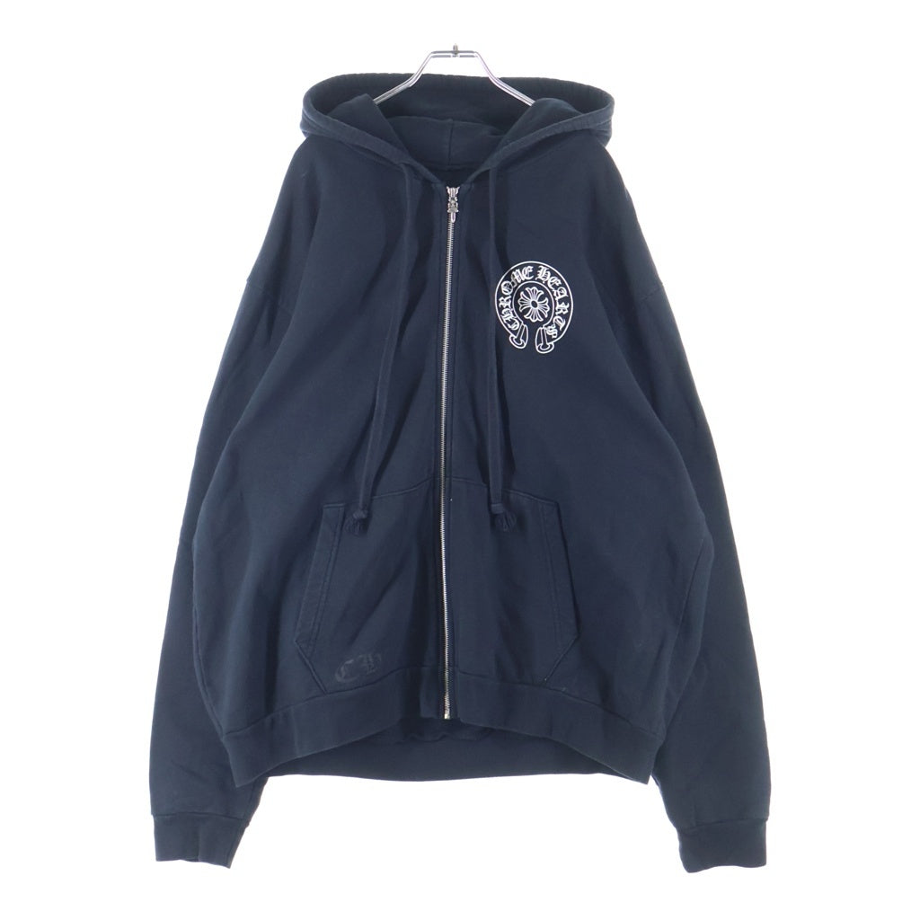 CHROME HEARTS(クロムハーツ) SWTSHRT HD ZIP 東京限定 バックホースシュープリント ジップアップパーカー ブラック