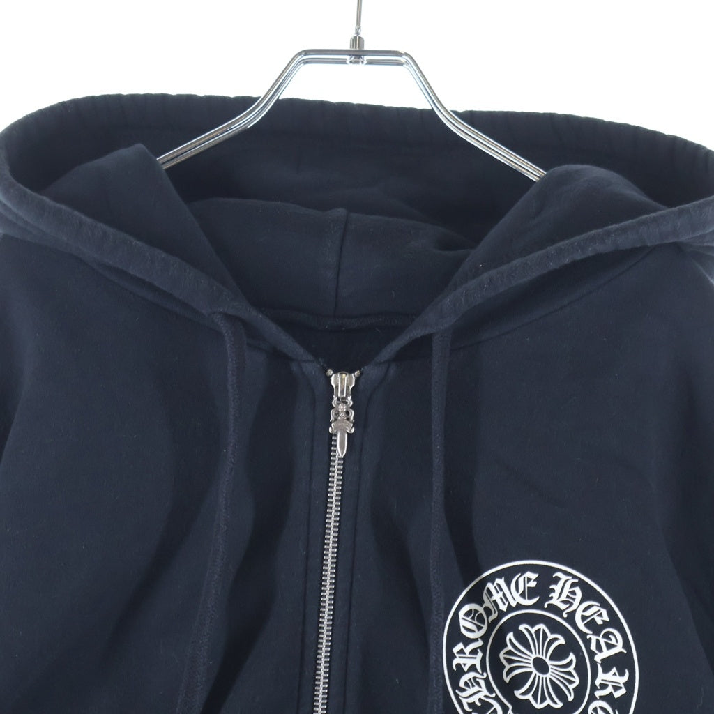 CHROME HEARTS(クロムハーツ) SWTSHRT HD ZIP 東京限定 バックホースシュープリント ジップアップパーカー ブラック