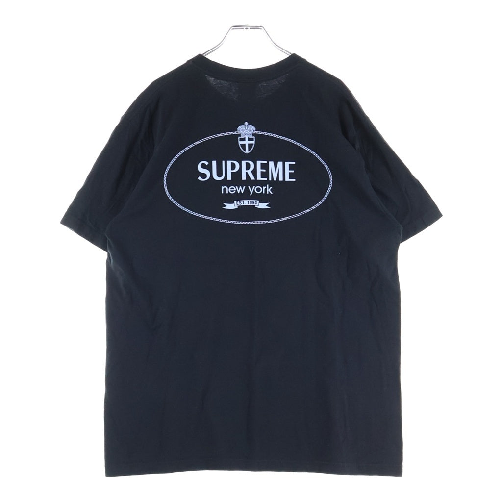 SUPREME(シュプリーム) 24AW Crest Tee クレストロゴプリント クルーネック半袖カットソーTシャツ ブラック
