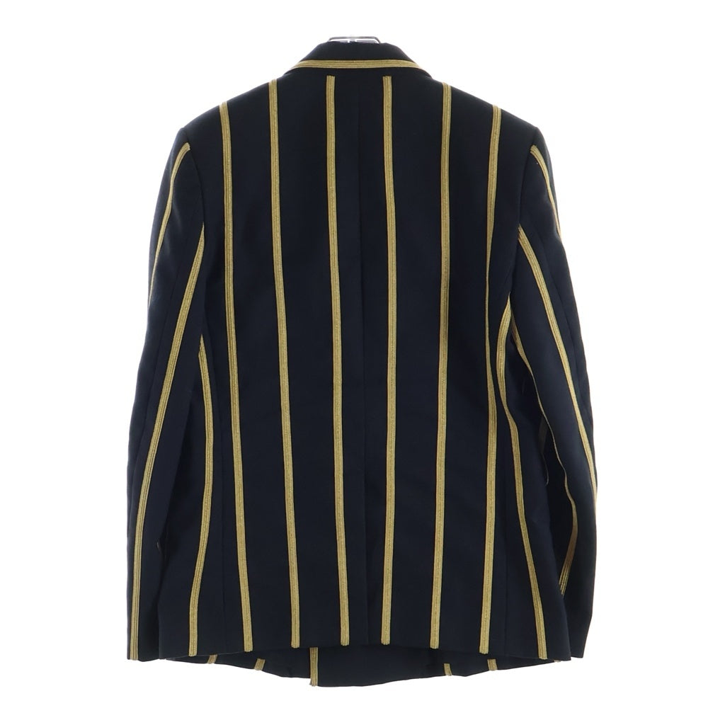 SAINT LAURENT PARIS(サンローランパリ) WOOL TAILORED JACKET ウール テーラードジャケット ブラック/イエロー 559495 Y221W