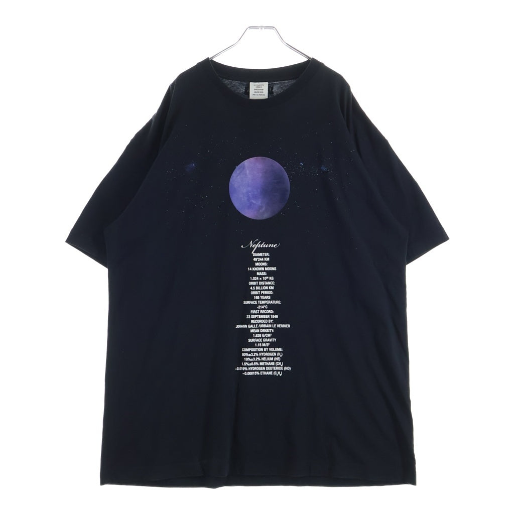 VETEMENTS(ヴェトモン) 19AW PLANET NUMBER VENUS プラネットナンバー 半袖Tシャツ ブラック UAH20TR901