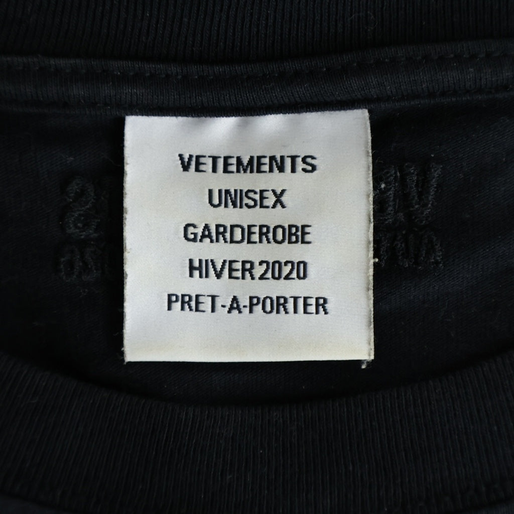 VETEMENTS(ヴェトモン) 19AW PLANET NUMBER VENUS プラネットナンバー 半袖Tシャツ ブラック UAH20TR901