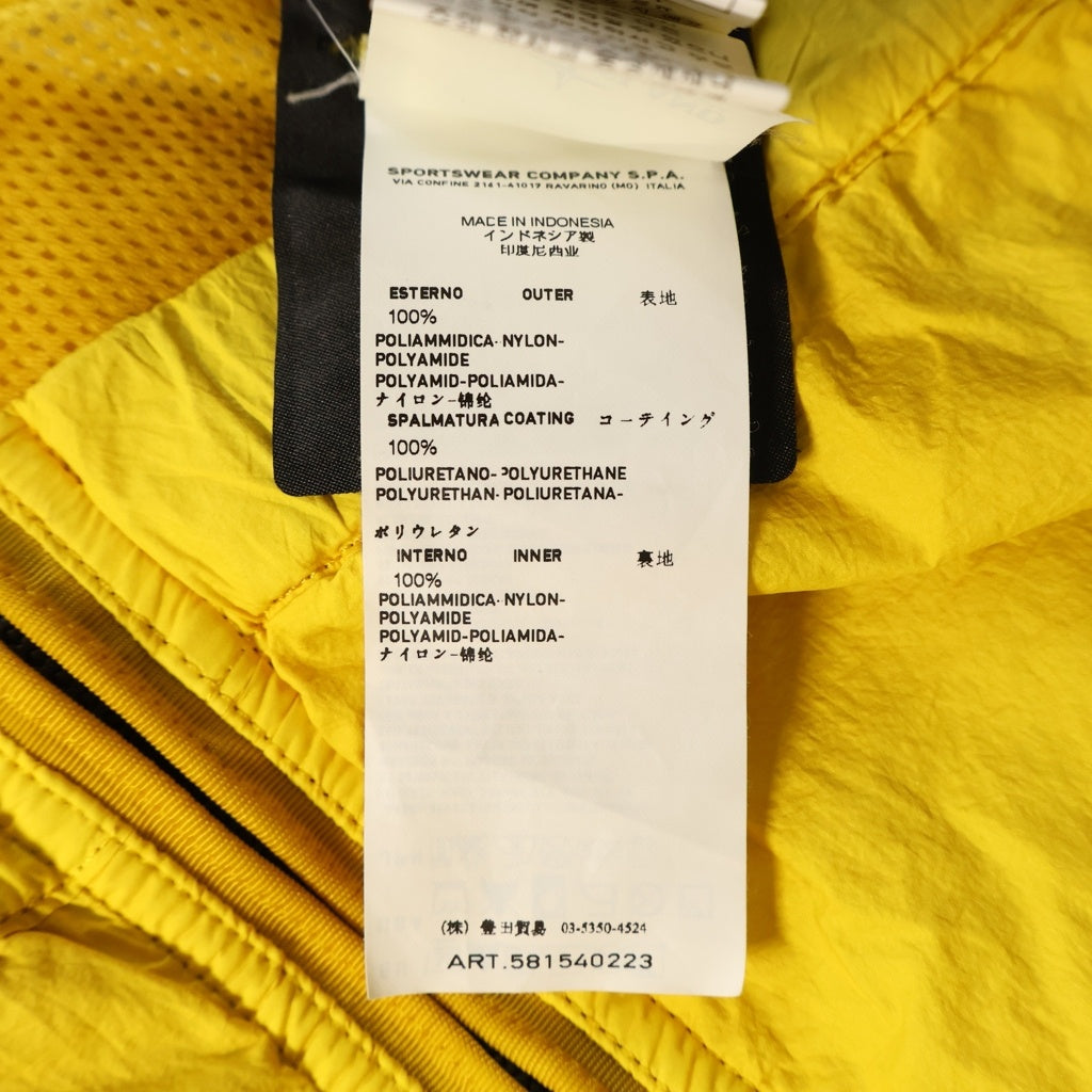 STONE ISLAND(ストーンアイランド) 23SS MEMBRANA TC メンブラーナ ティーシー ロゴワッペン ジップアップナイロンジャケット イエロー 581540223
