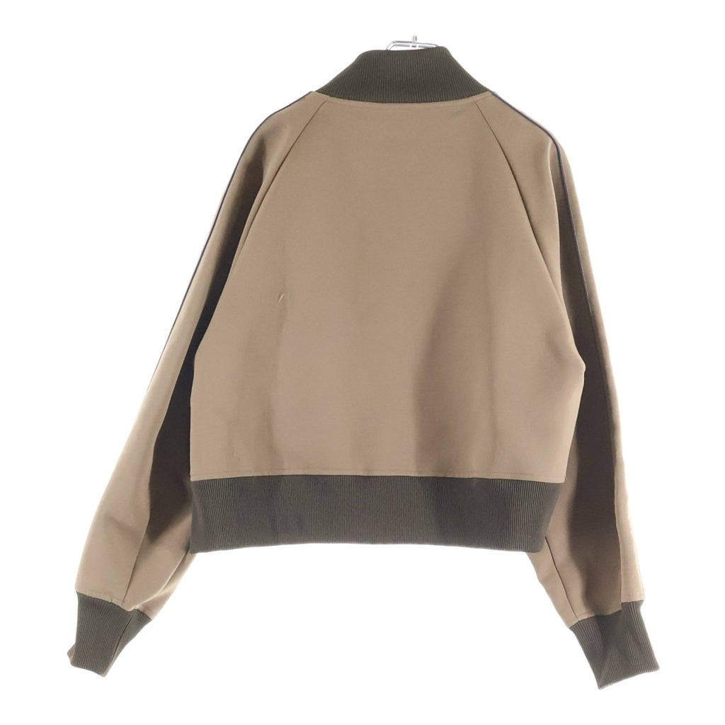 Sacai(サカイ) 22AW Technical Jersey Pullover ロゴジップ テクニカルジャージー スウェット ブラウン 22-06184 レディース