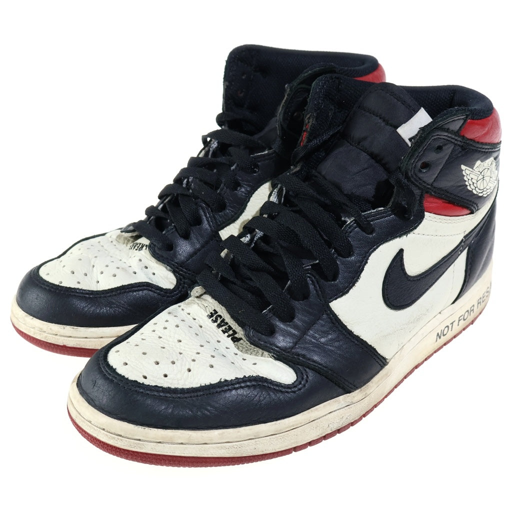 NIKE(ナイキ) AIR JORDAN1 RETRO HIGH OG NOT FOR RESALE エアジョーダン1 レトロ ノットフォーリセール レザーハイカットスニーカー ブラック/ホワイト US9/27cm 861428-106