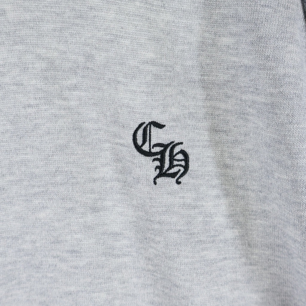 CHROME HEARTS(クロムハーツ) 26SS 3CROSS PATCH CH LOGO 3クロスパッチ CHロゴ刺繍 長袖ラグランスリーブTシャツ グレー