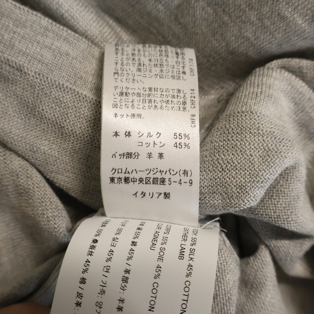 CHROME HEARTS(クロムハーツ) 26SS 3CROSS PATCH CH LOGO 3クロスパッチ CHロゴ刺繍 長袖ラグランスリーブTシャツ グレー