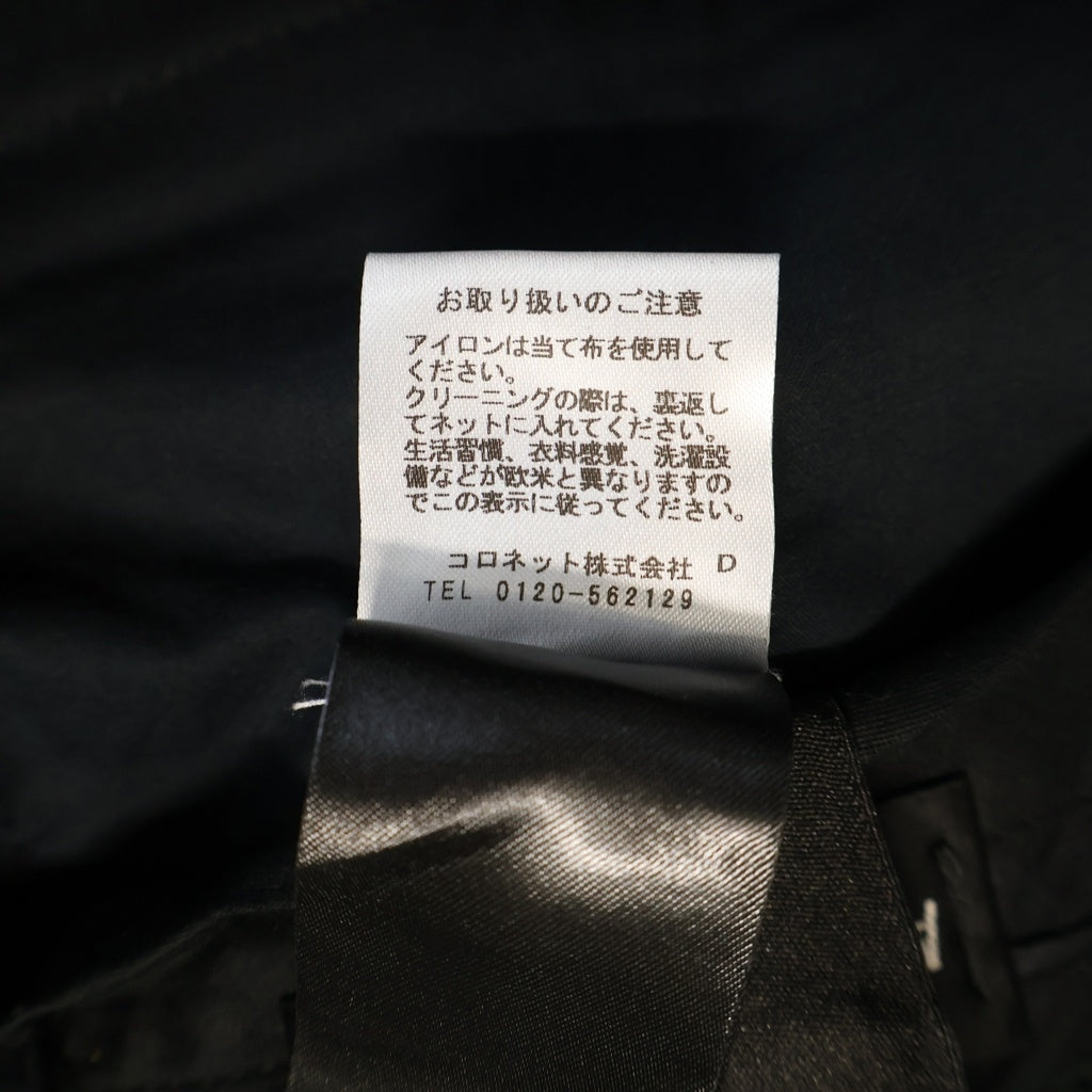 ANN DEMEULEMEESTER(アンドゥムルメステール) 22SS ボンテージワイドパンツ スラックスパンツ ブラック 2201-W-TR03-166-099