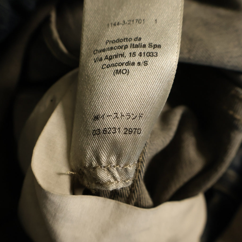 Rick Owens DRKSHDW(リックオウエンス ダークシャドウ) 23SS クロップドデニムジャケット トラッカージャケット ブルー/グレー DU01C6759-SDMPDE