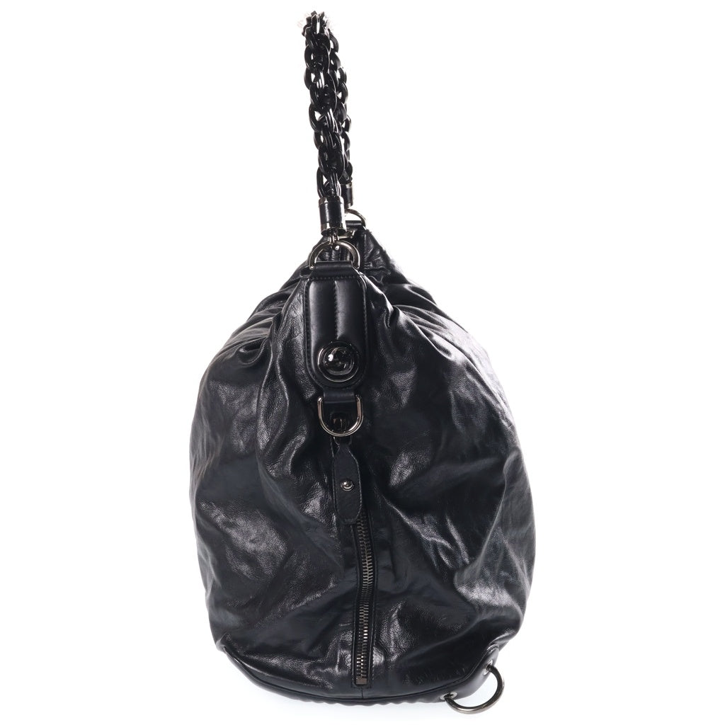 GUCCI(グッチ) PLASTIC CHAIN SHOULDER BAG レザーショルダーバック ハンドバッグ ブラック 228559 レディース
