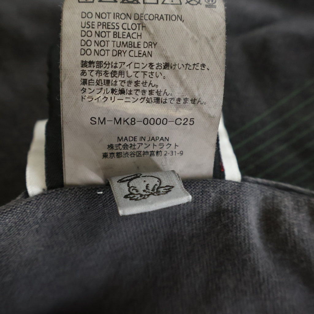 SAINT MICHAEL(セントマイケル) 26SS AEROSMITH AS_SS T-SHIRT エアロスミス エーエス ヴィンテージ加工クルーネック半袖Tシャツカットソー グレー SM-MK8-0000-C25