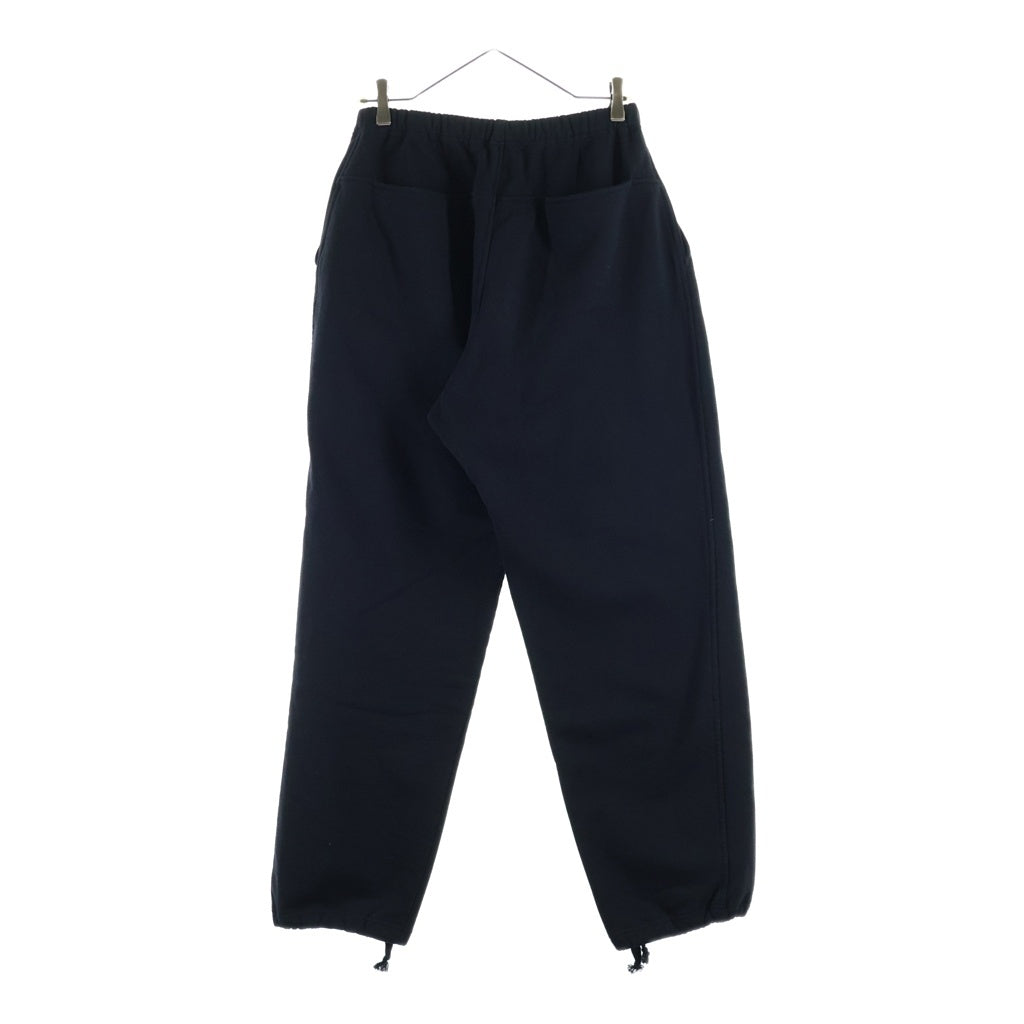 COMOLI(コモリ) 24AW コットン裏毛 リブスウェットパンツブラック A03-05004