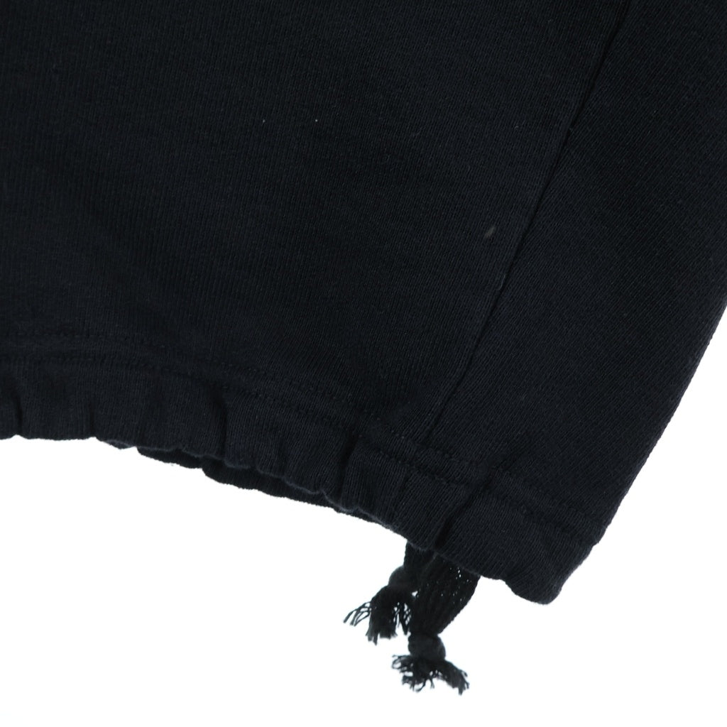 COMOLI(コモリ) 24AW コットン裏毛 リブスウェットパンツブラック A03-05004