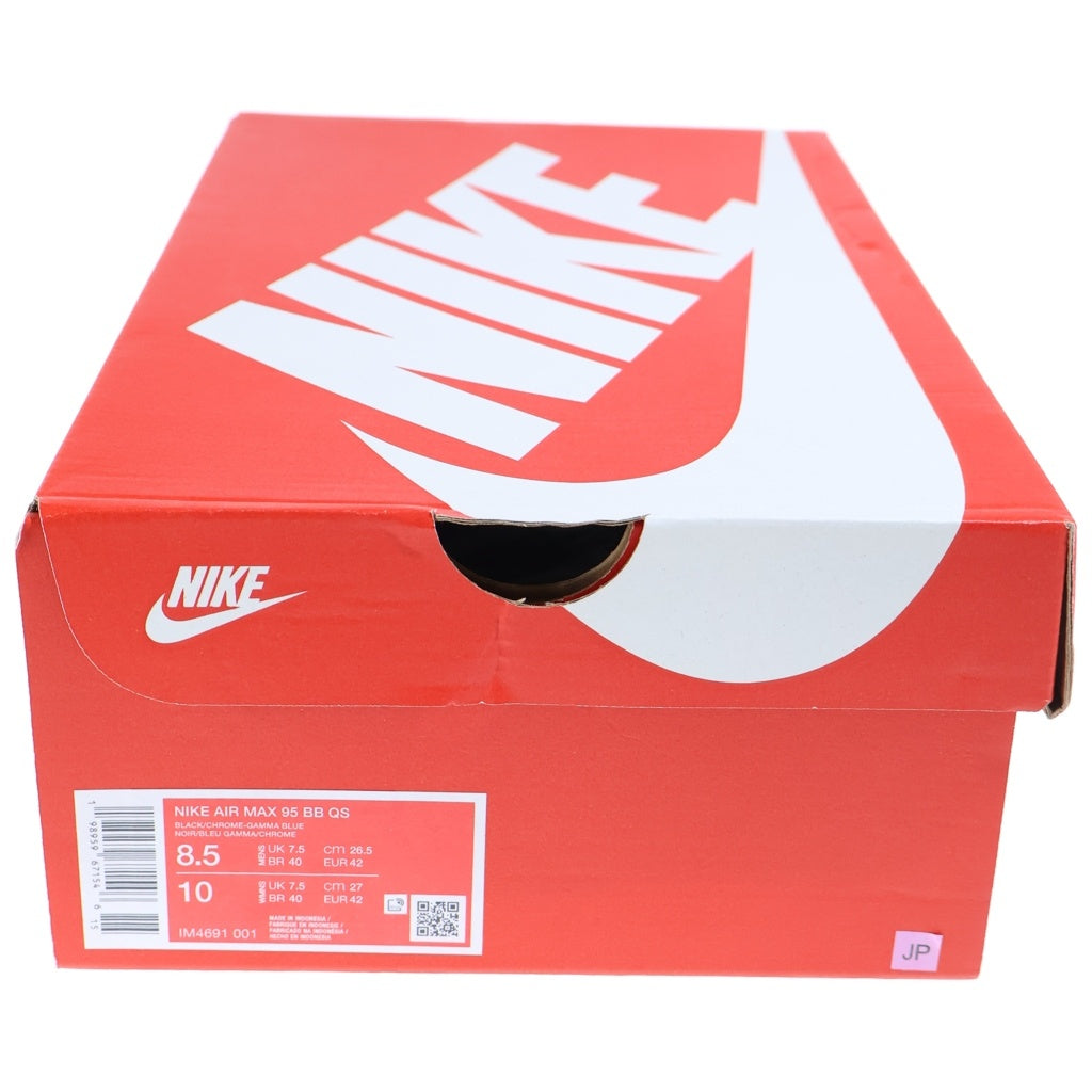 NIKE(ナイキ) AIR MAX95 BIG BUBBLE SE エアーマックス95 ビックバブル スコーピオン レザーローカットスニーカー ブラック/ブルー US8.5/26.5cm IM4691-001