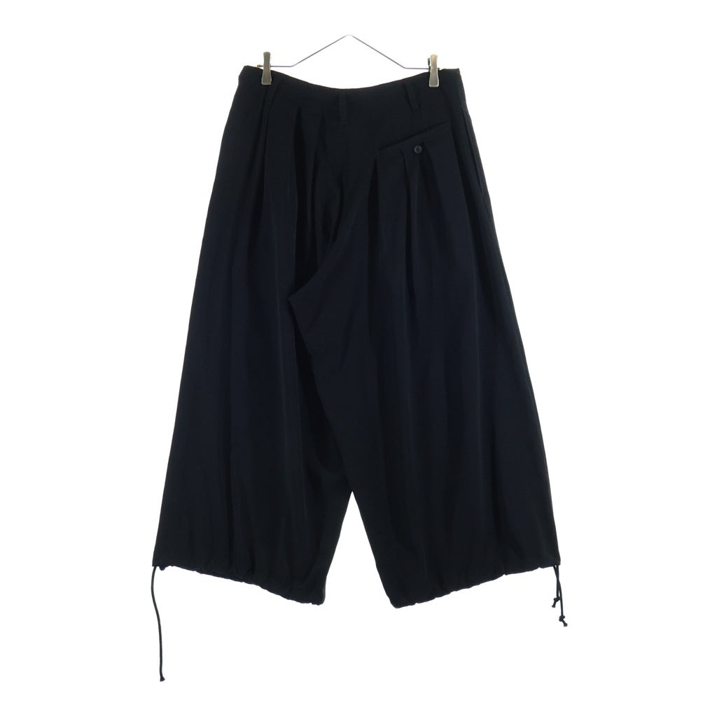 Yohji Yamamoto POUR HOMME(ヨウジヤマモト プールオム) 26SS POUR HOMME TATUXEDO SLIM BALOON PANTS プールオム タキシード スリム バルーンパンツ ブラック HK-P10-500