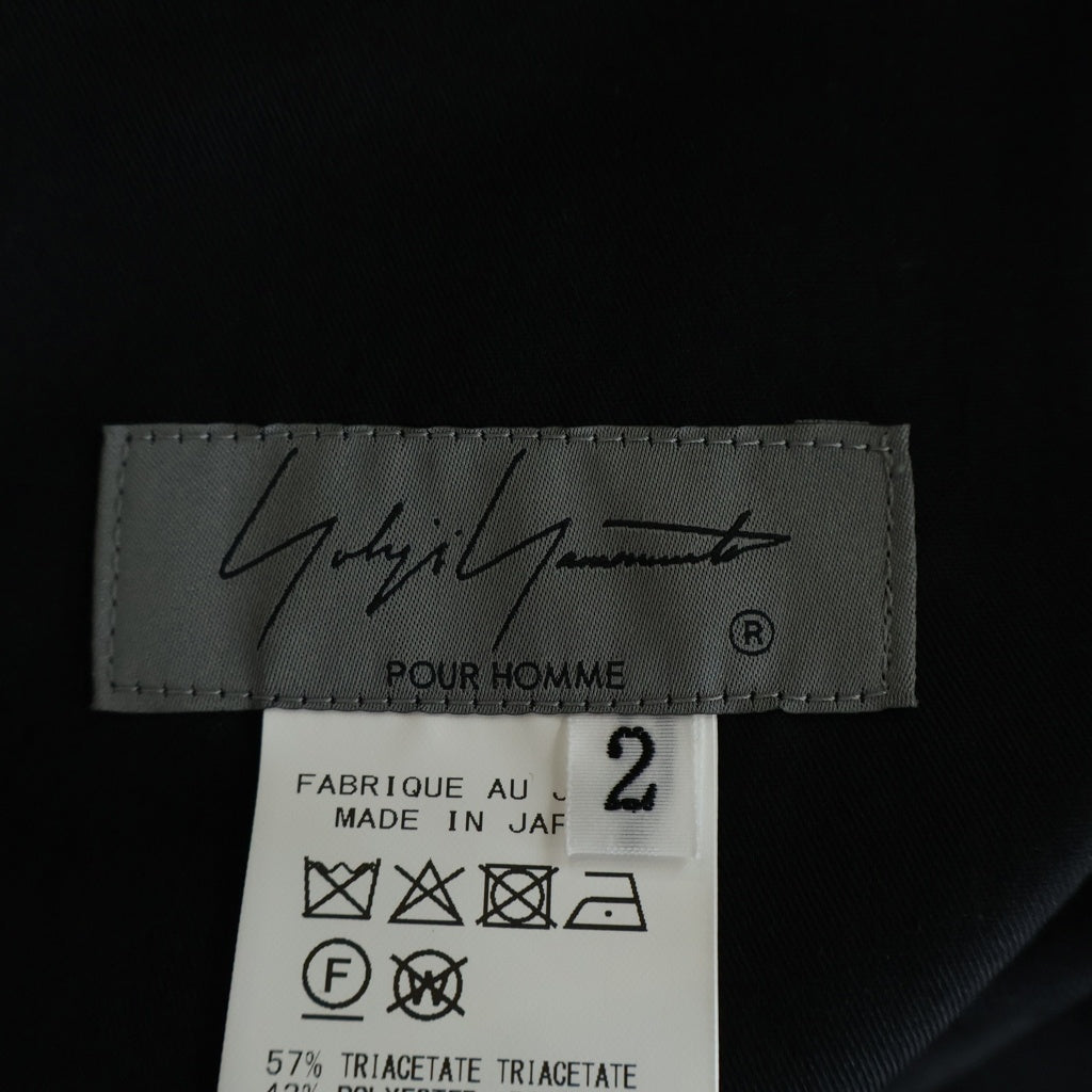 Yohji Yamamoto POUR HOMME(ヨウジヤマモト プールオム) 26SS POUR HOMME TATUXEDO SLIM BALOON PANTS プールオム タキシード スリム バルーンパンツ ブラック HK-P10-500