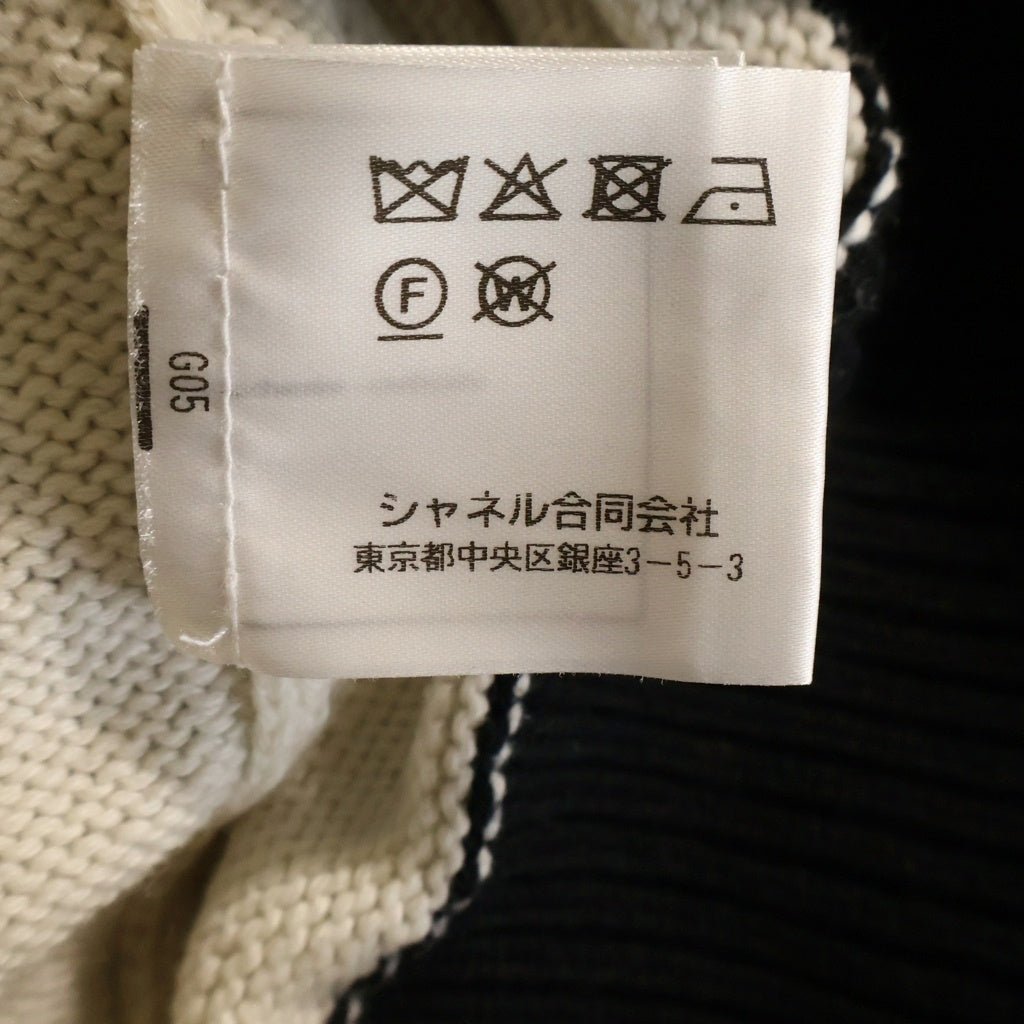 CHANEL(シャネル) ココボタン カシミヤ ニットベスト ブラック/ホワイト P73215K10523 レディース