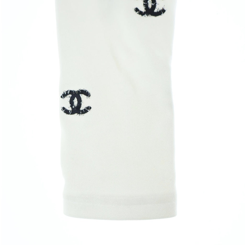 CHANEL(シャネル) 21AW ココマーク総柄 スクエアネック 長袖シャツ ホワイト P71674V14570 レディース