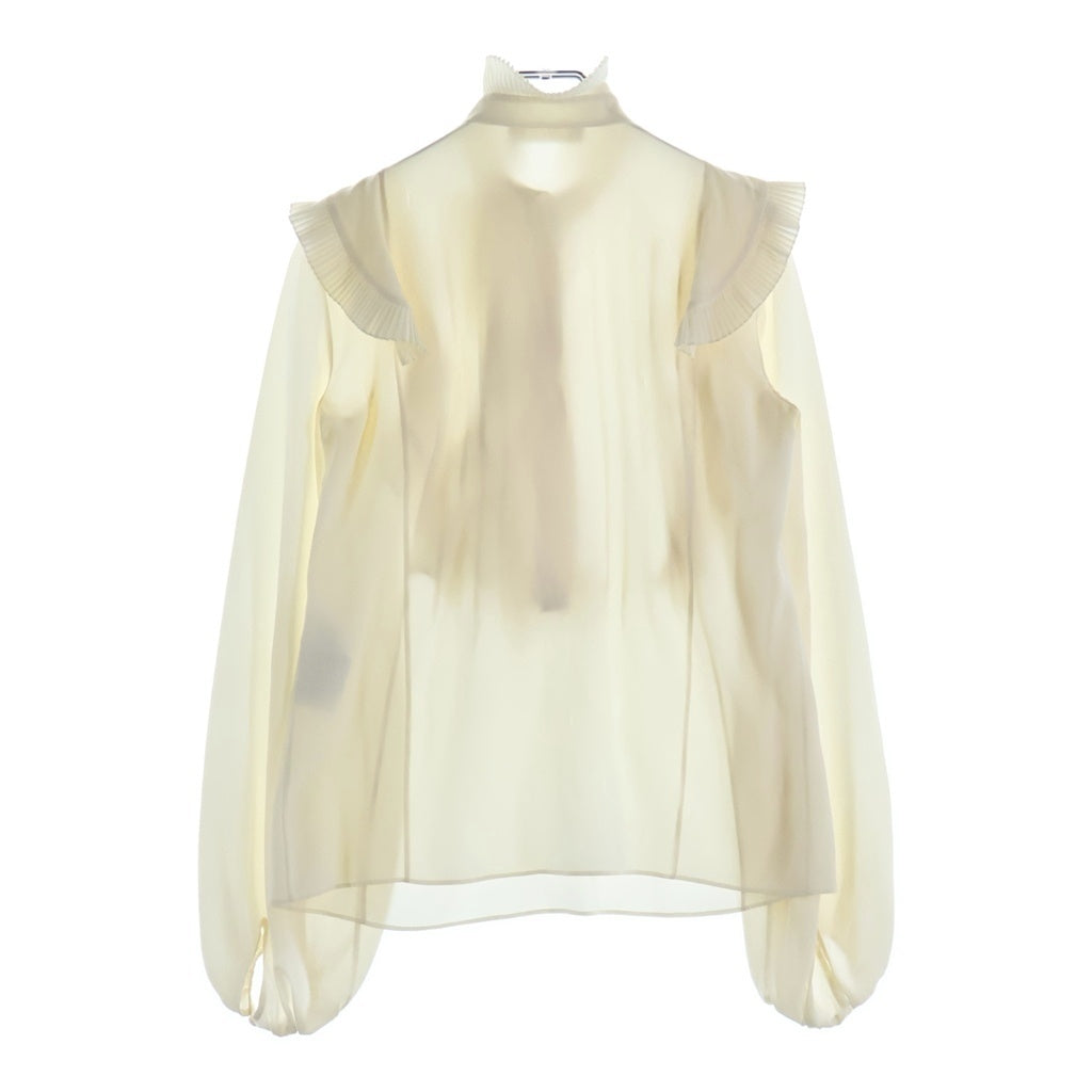 Chloe(クロエ) フリルデザイン 長袖シアーシャツ アイボリー CHC20SHT0900410734 レディース