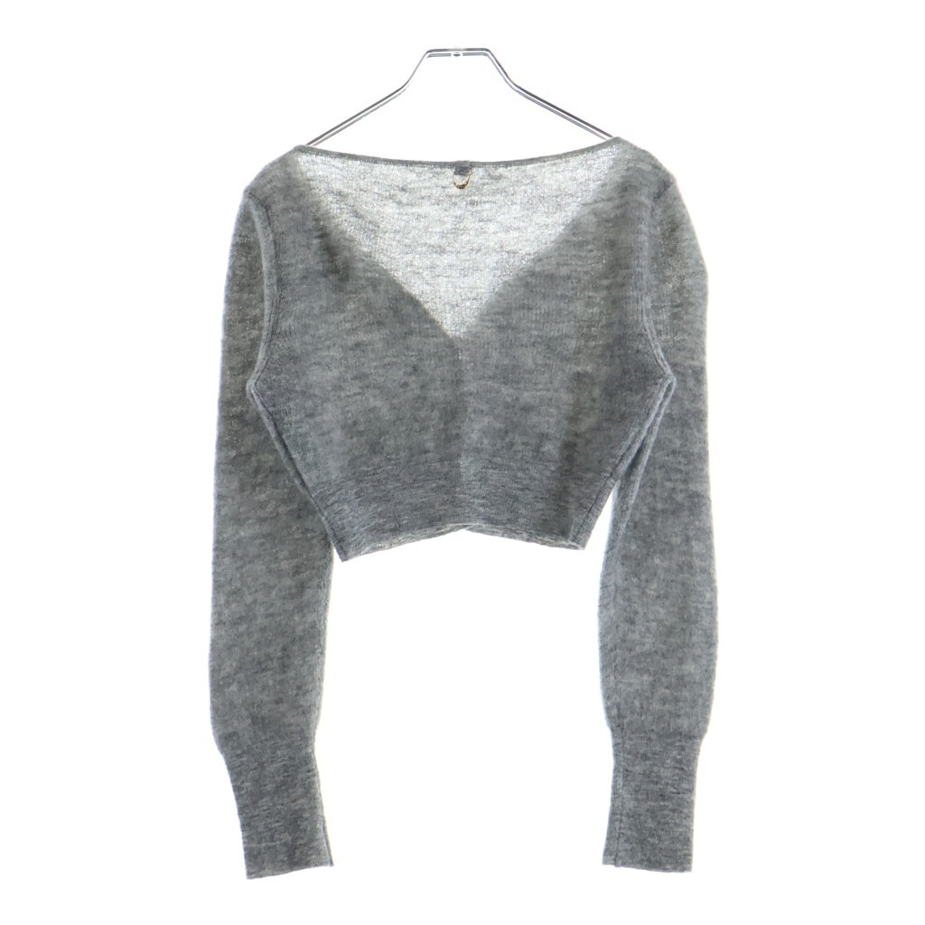 JACQUEMUS(ジャックムス) クロップド ウールニットカーディガン グレー レディース