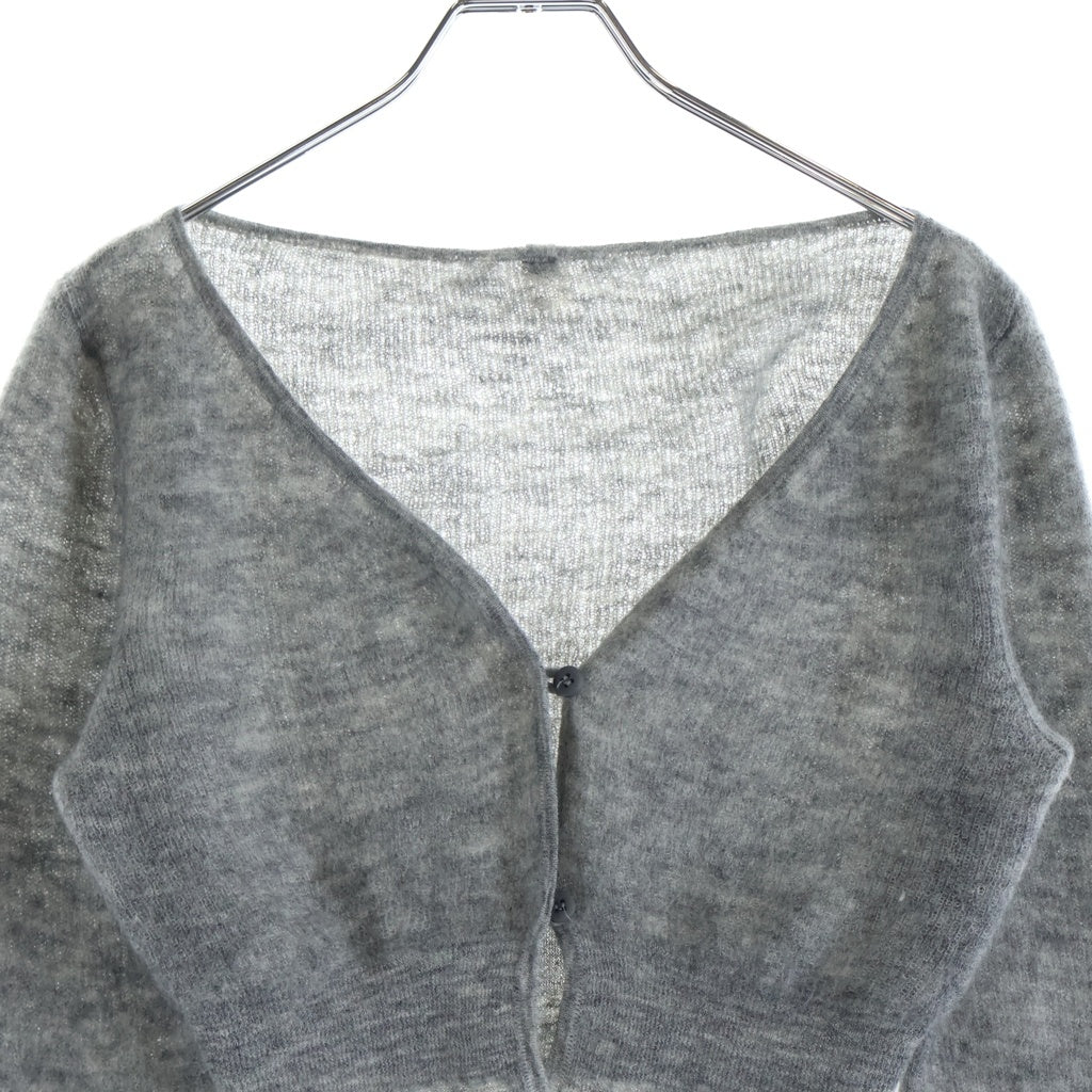 JACQUEMUS(ジャックムス) クロップド ウールニットカーディガン グレー レディース