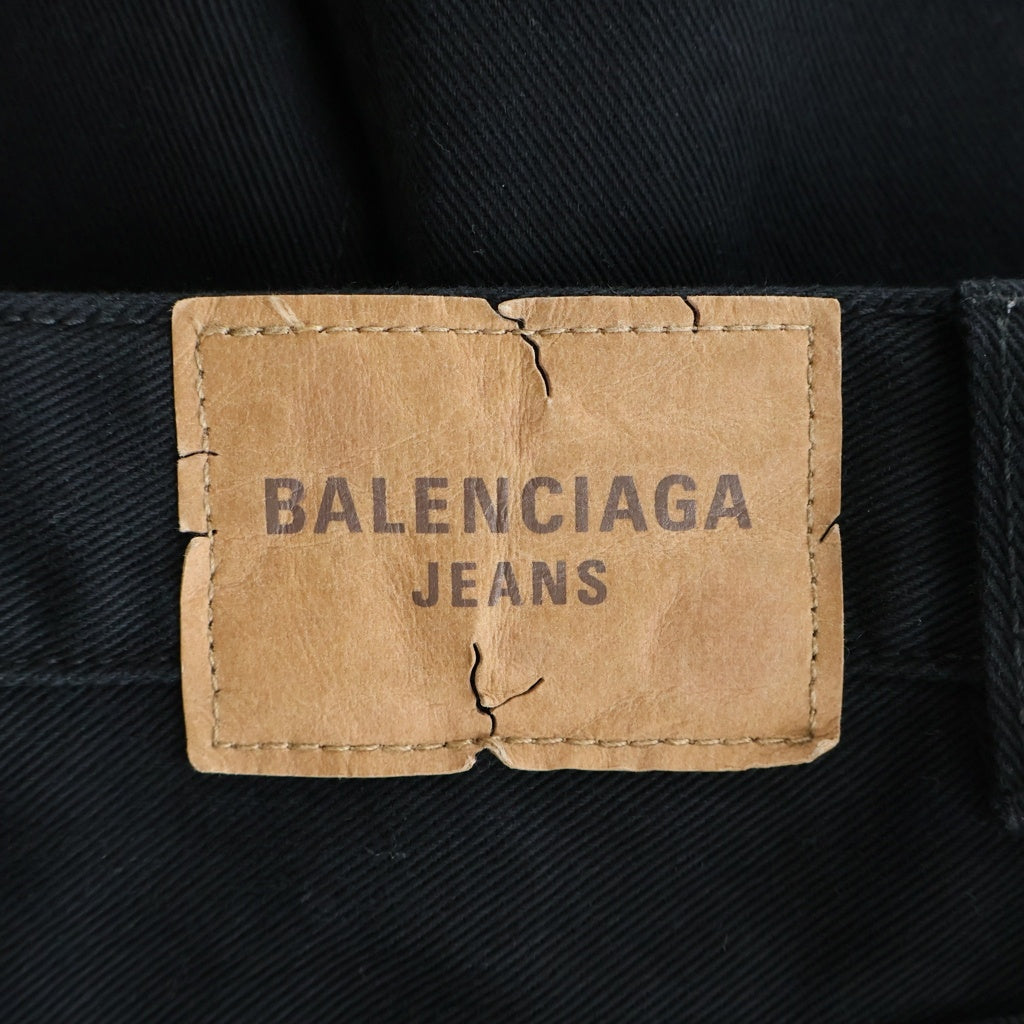 BALENCIAGA(バレンシアガ) 24SS Flared Pants ブーツカットフレアドデニムパンツ 790405 TQW83 ブラック
