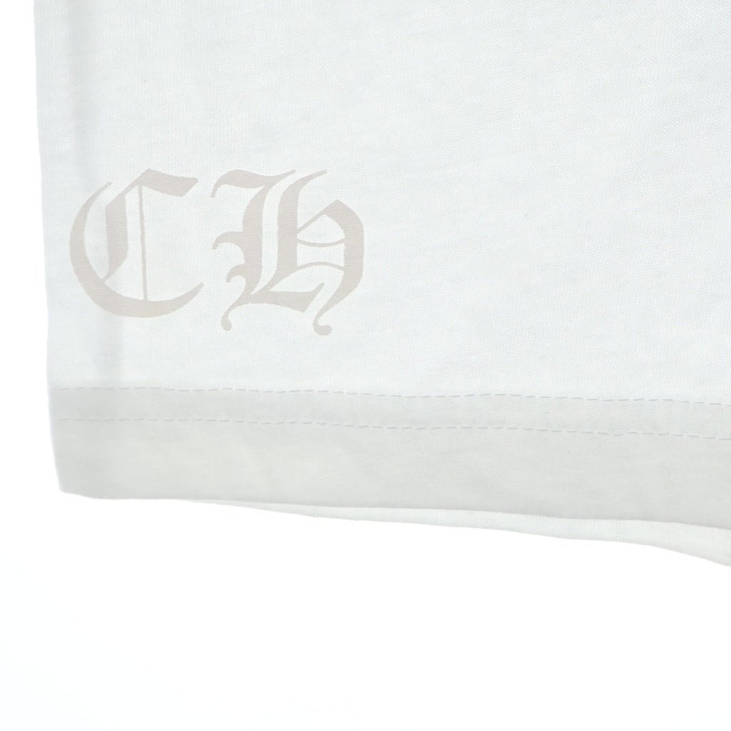 CHROME HEARTS(クロムハーツ) KOREA LIMITED BACK HOSESHOE TEE 韓国限定 バックホースシュープリント クルーネック半袖カットソーTシャツ ホワイト