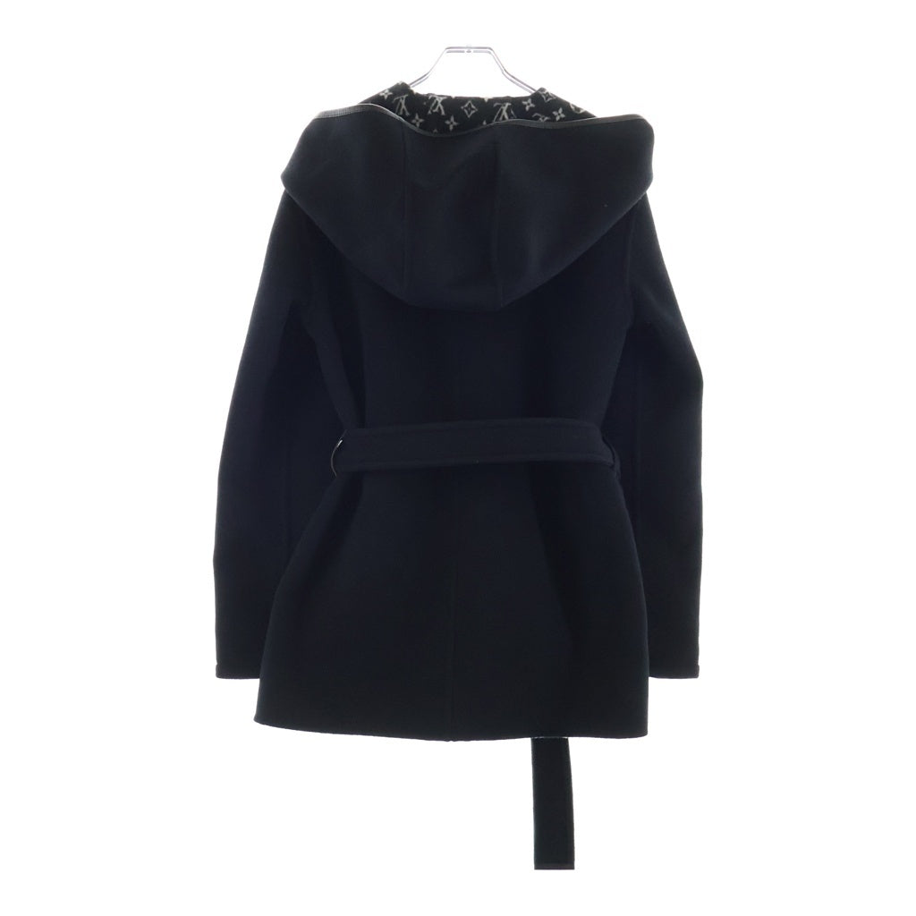 LOUIS VUITTON(ルイヴィトン) 22SS 裏地モノグラム総柄 ウールコート ブラック レディース RW221WW QWE FMCO06